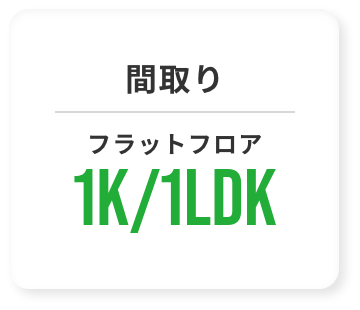 間取り フラットフロア1K/1LDK